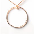 Pearl Window Necklace in rose gold plated 925 sterling silver on white background
