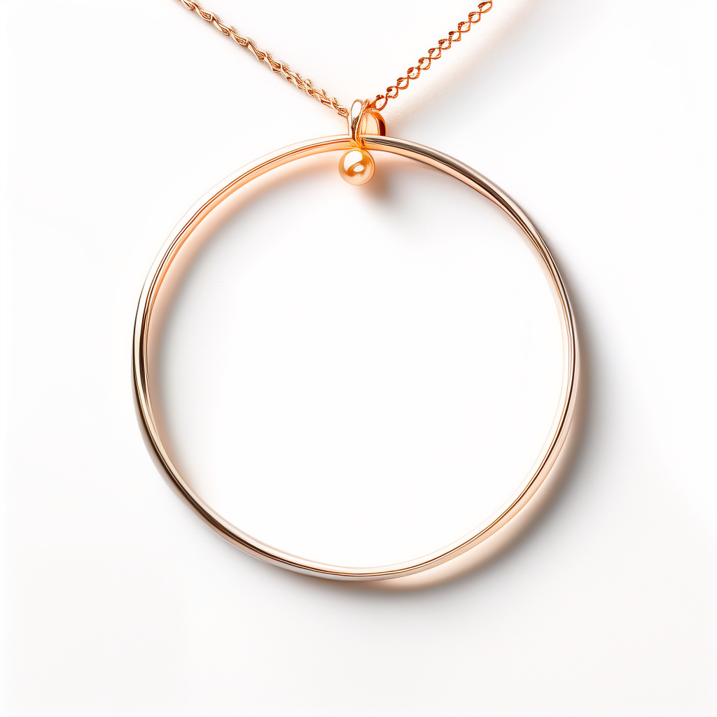 Pearl Window Necklace in rose gold plated 925 sterling silver on white background