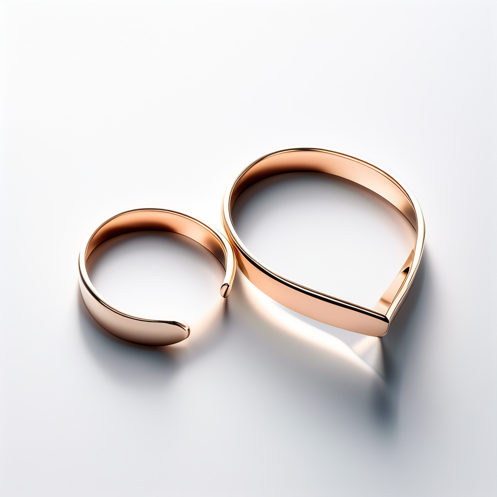 Crescent Arc Ear Cuff in rose gold plated 925 sterling silver on white background